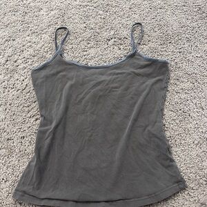 vintage grey tank with light blue lining
